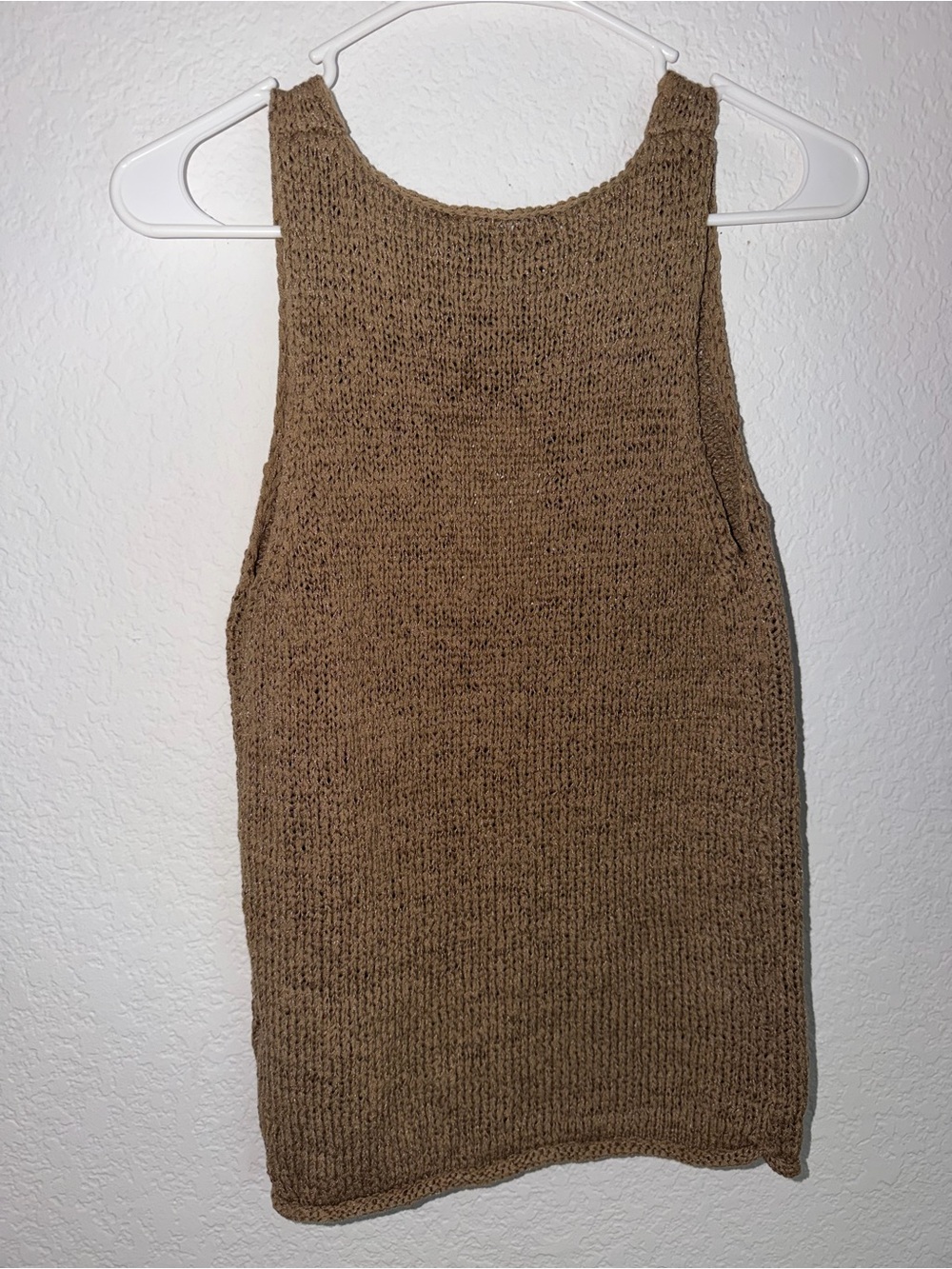 Zara Brown Knit Tank Top - Picture 6 of 7